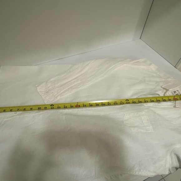 Frank & Eileen Classic White Button Down Tunic Shirt / Beach Cover Up - Size Sma - Picture 6 of 8